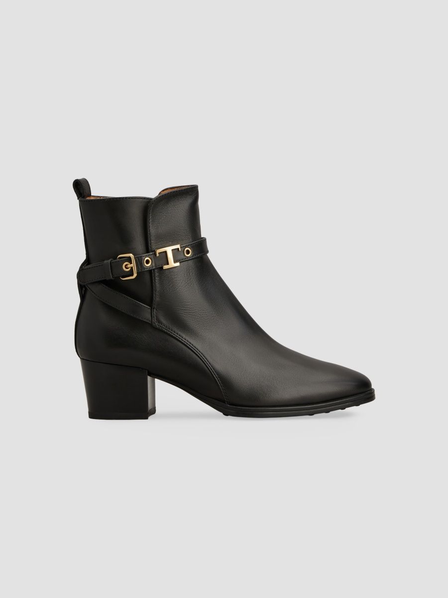 Tod's Women's 60MM Leather Ankle Boots - Nero - Size 9