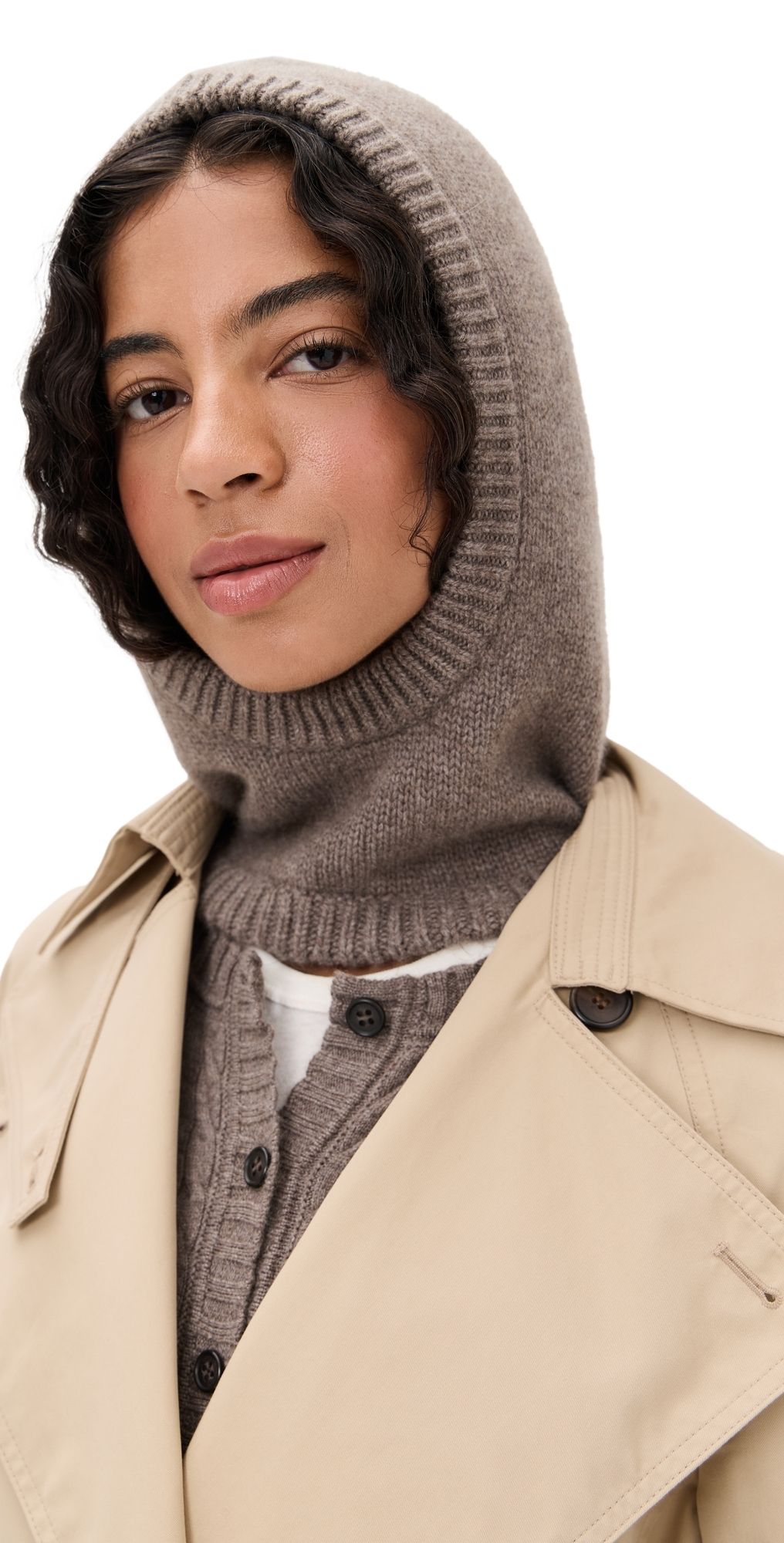 LISA YANG Astri Cashmere Balaclava Dove Gray One Size