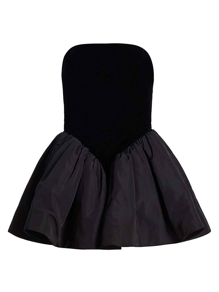 Women's Atlas Basque Waist Minidress - Black - Size Small