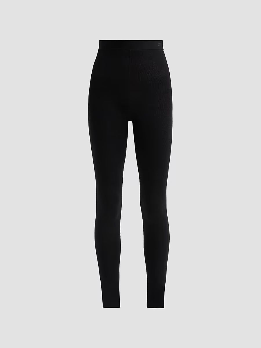 Bottega Veneta Women's Seamless Wool Leggings - Nero - Size XS
