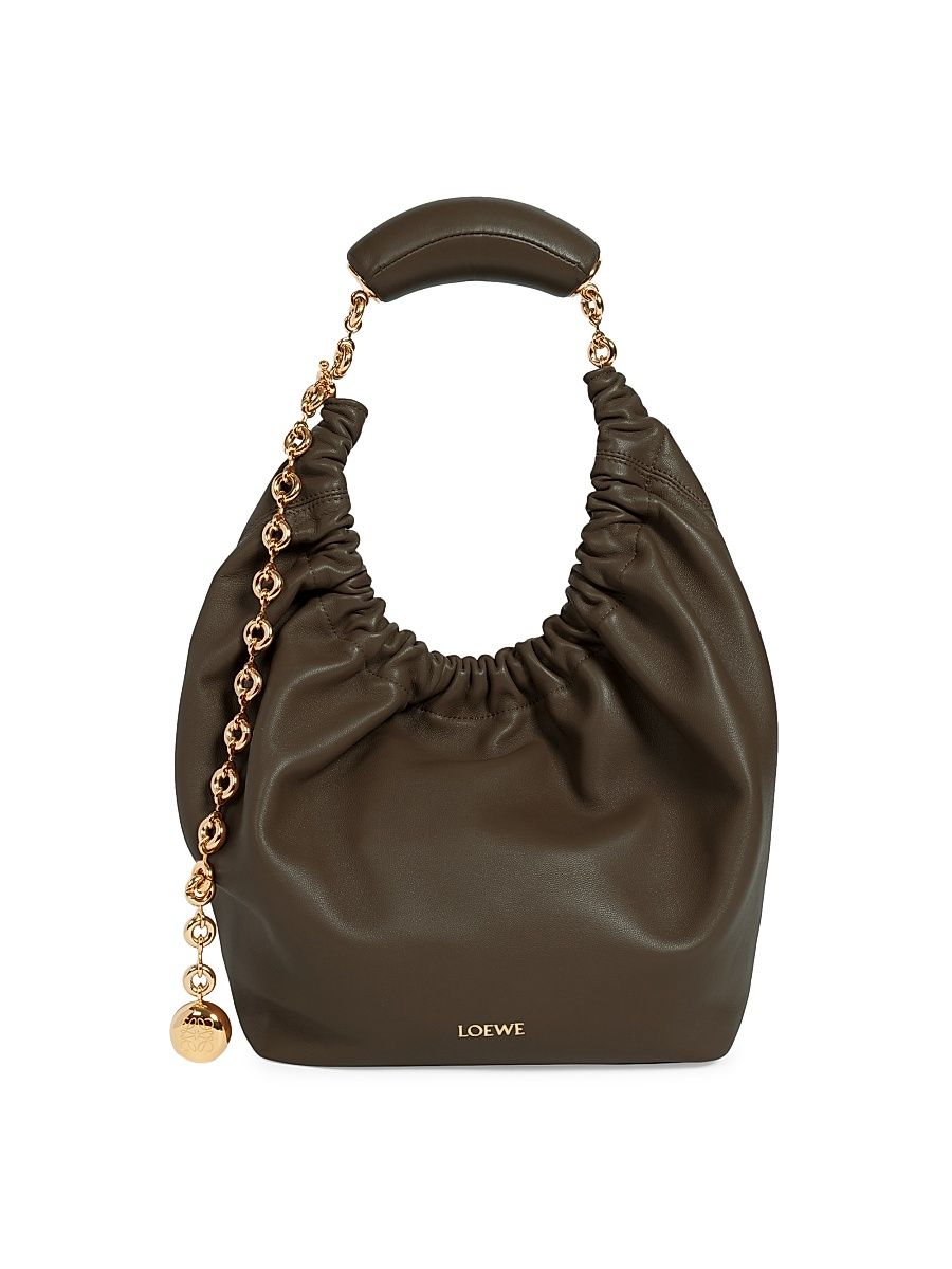 Women's Squeeze Small Leather Bag - Chocolate