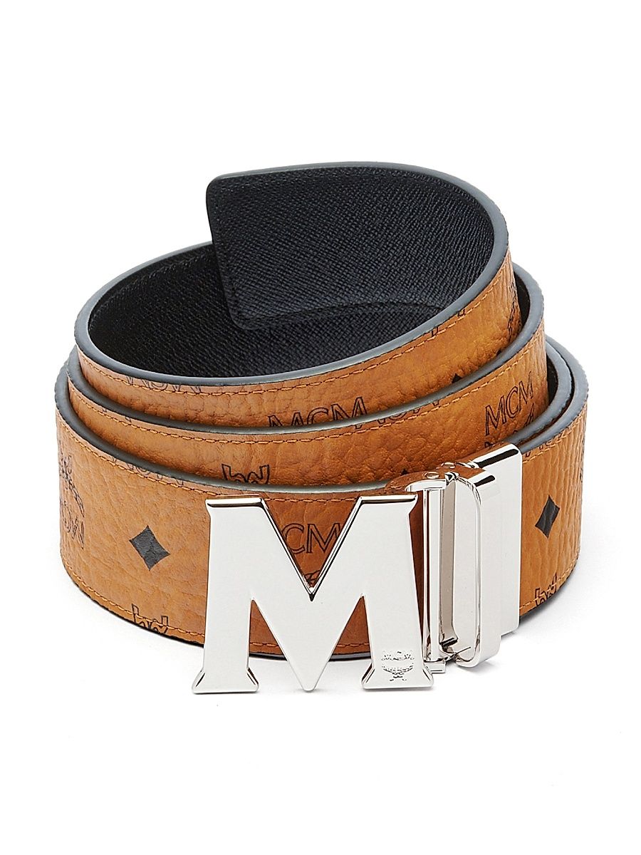 Men's Claus Reversible Cut-To-Size Logo Belt - Cognac