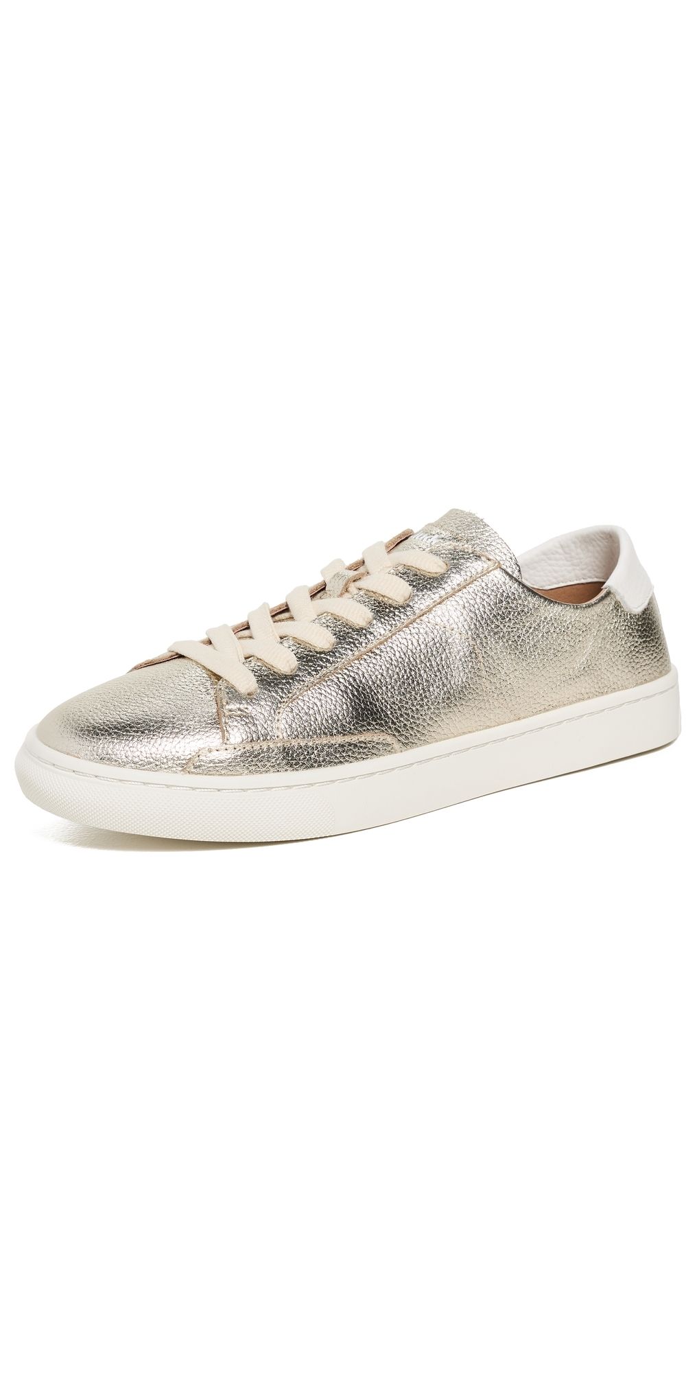 Soludos Ibiza Classic Leather Sneakers Platinum 5