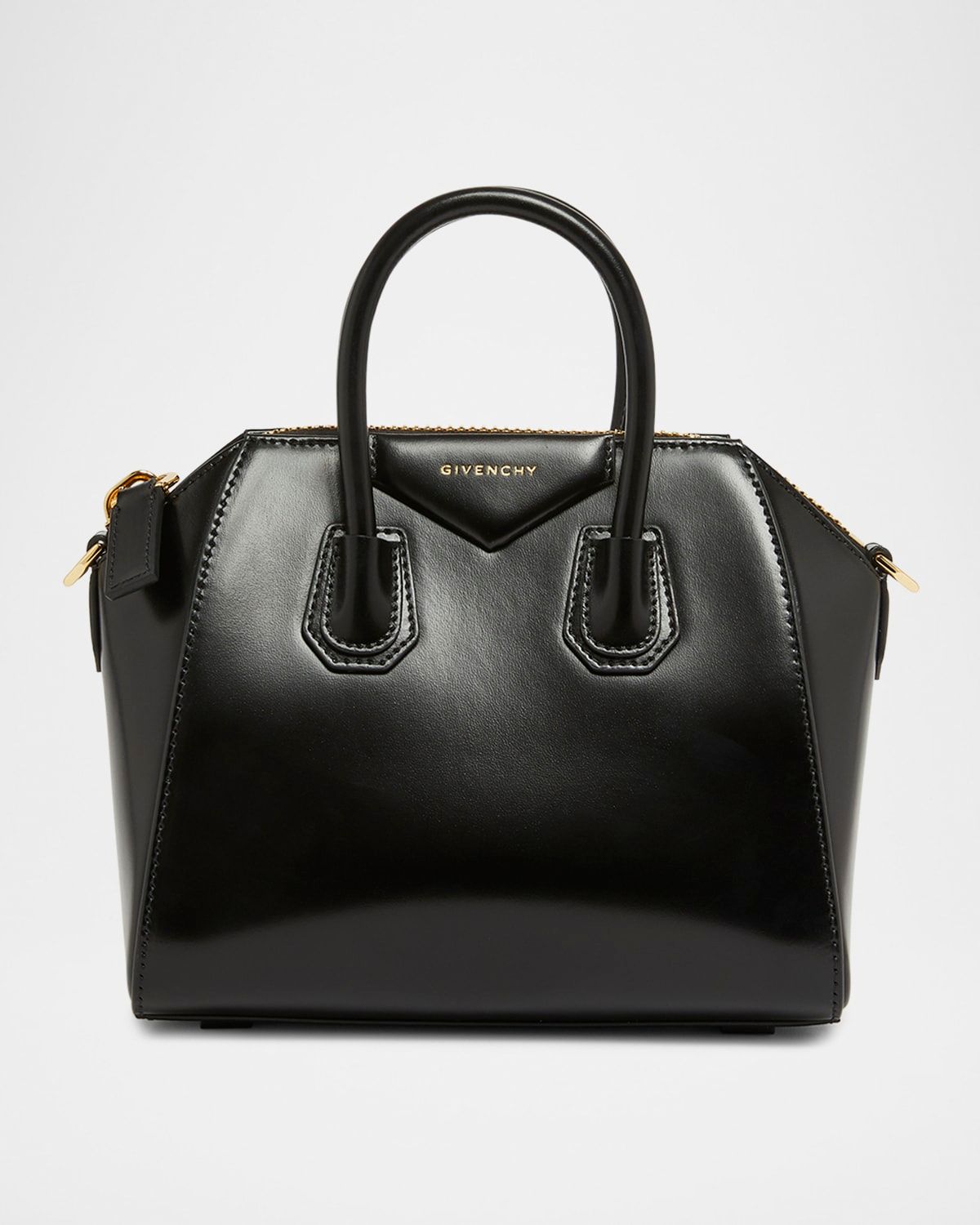 Antigona Mini Top-Handle Bag in Box Leather