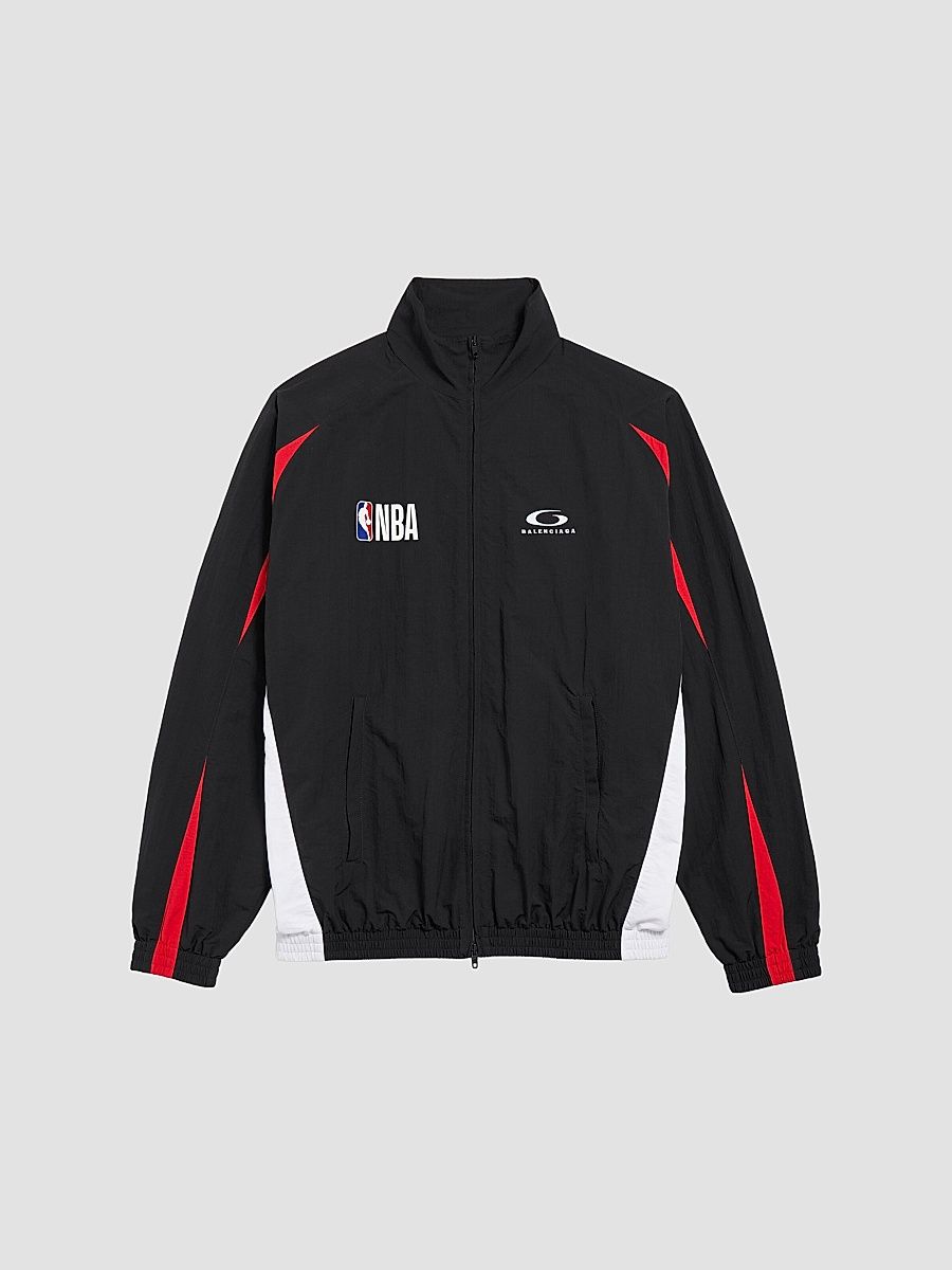 Balenciaga Men's Balenciaga x NBA Collaboration Tracksuit Jacket - New Black - Size Large