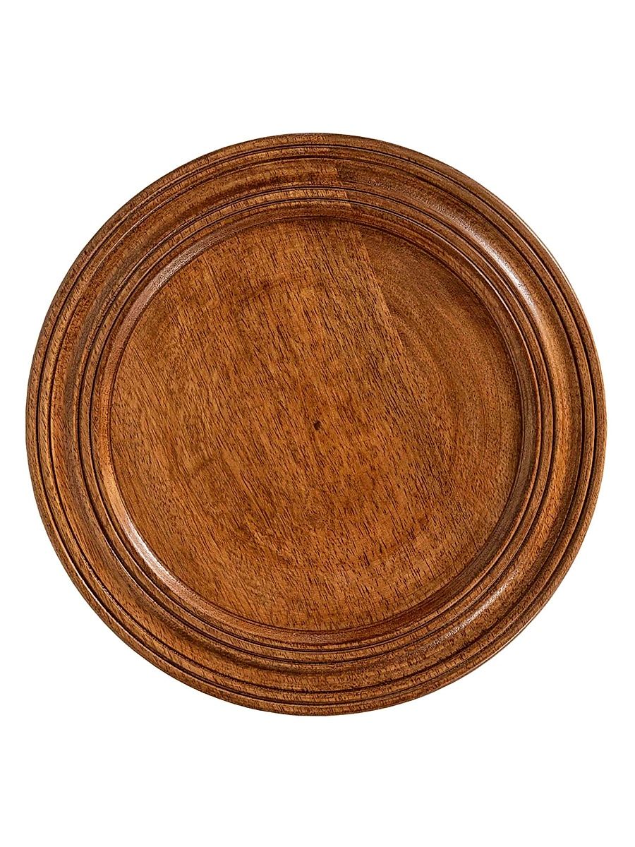 Bilbao Wood Charger - Brown