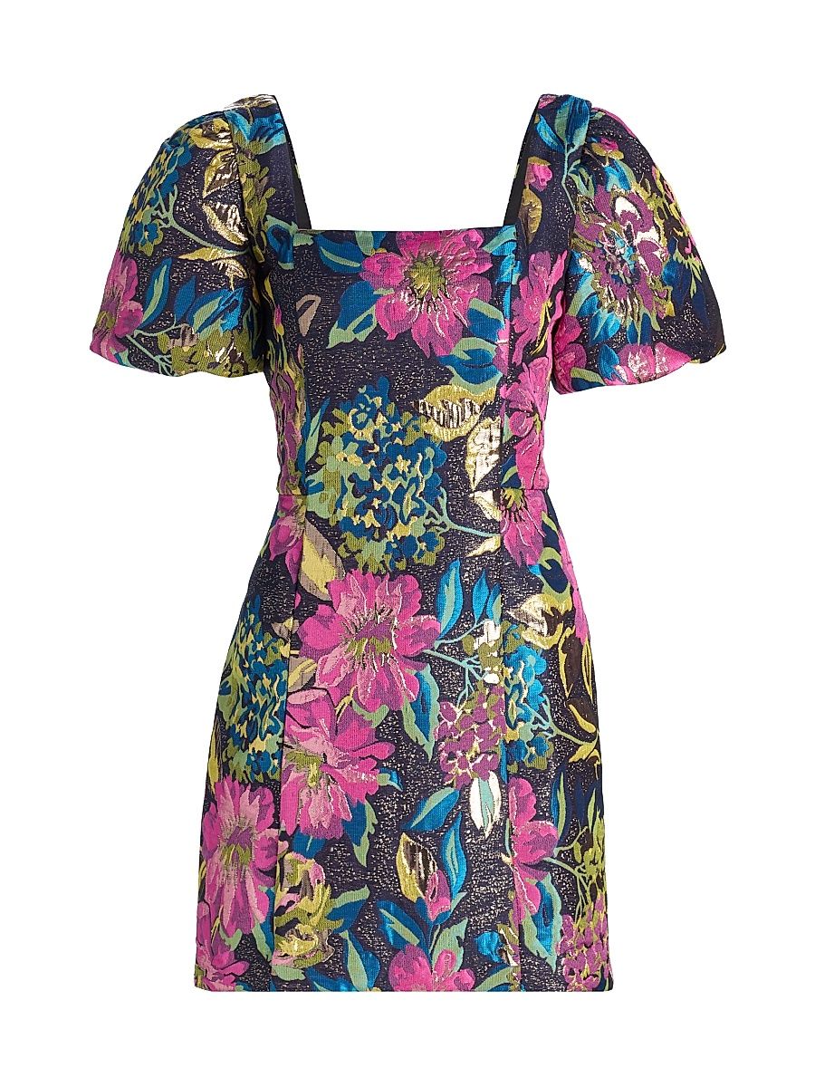 Women's Booker Brocade Floral Minidress - Multi Canopy Blooms - Size 16