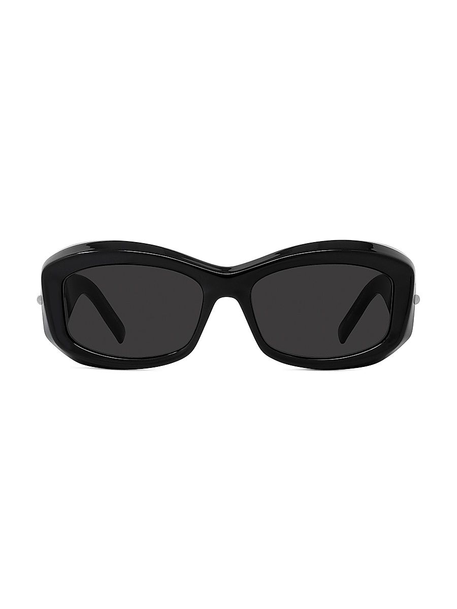Women's G180 56MM Square Sunglasses - Shiny Black