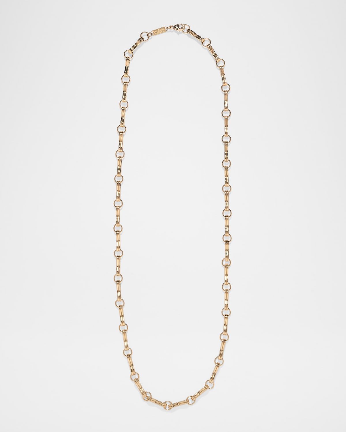 18K Yellow Gold Large Motif Double-Link Chain Necklace, 18"L
