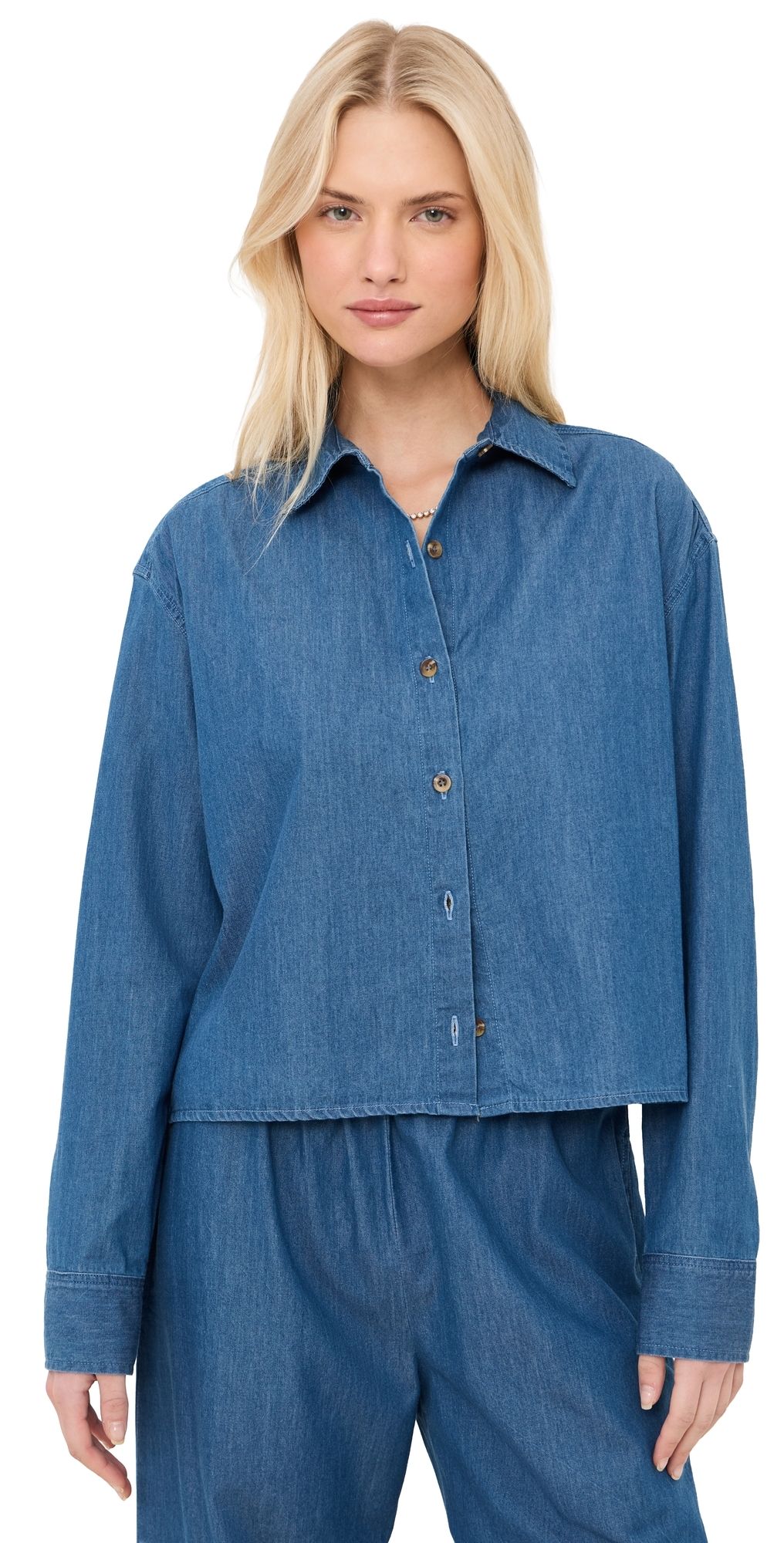 LE BOP LE BOP x Mally K. Goldman Montana Button Down Indigo L