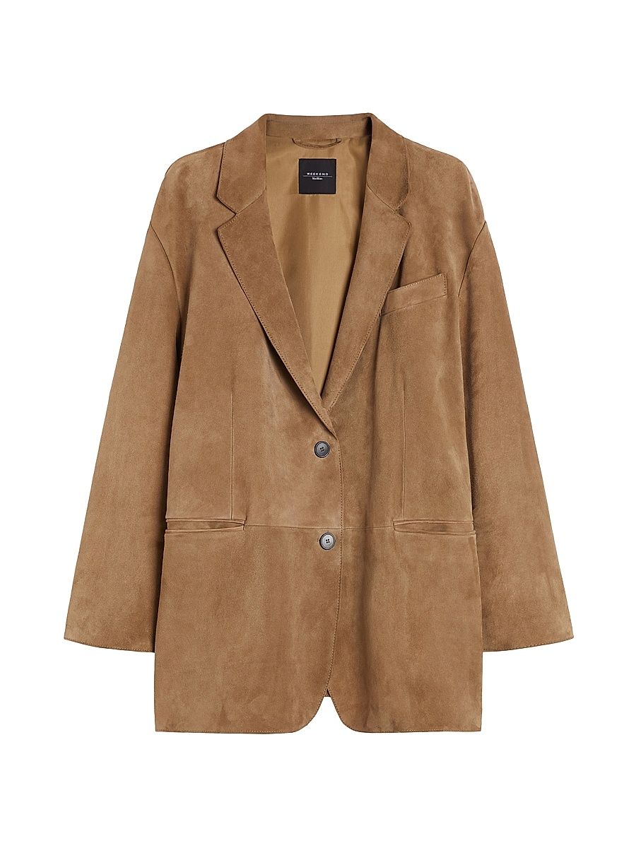 Women's Oversized Suede Blazer - Desert - Size Large