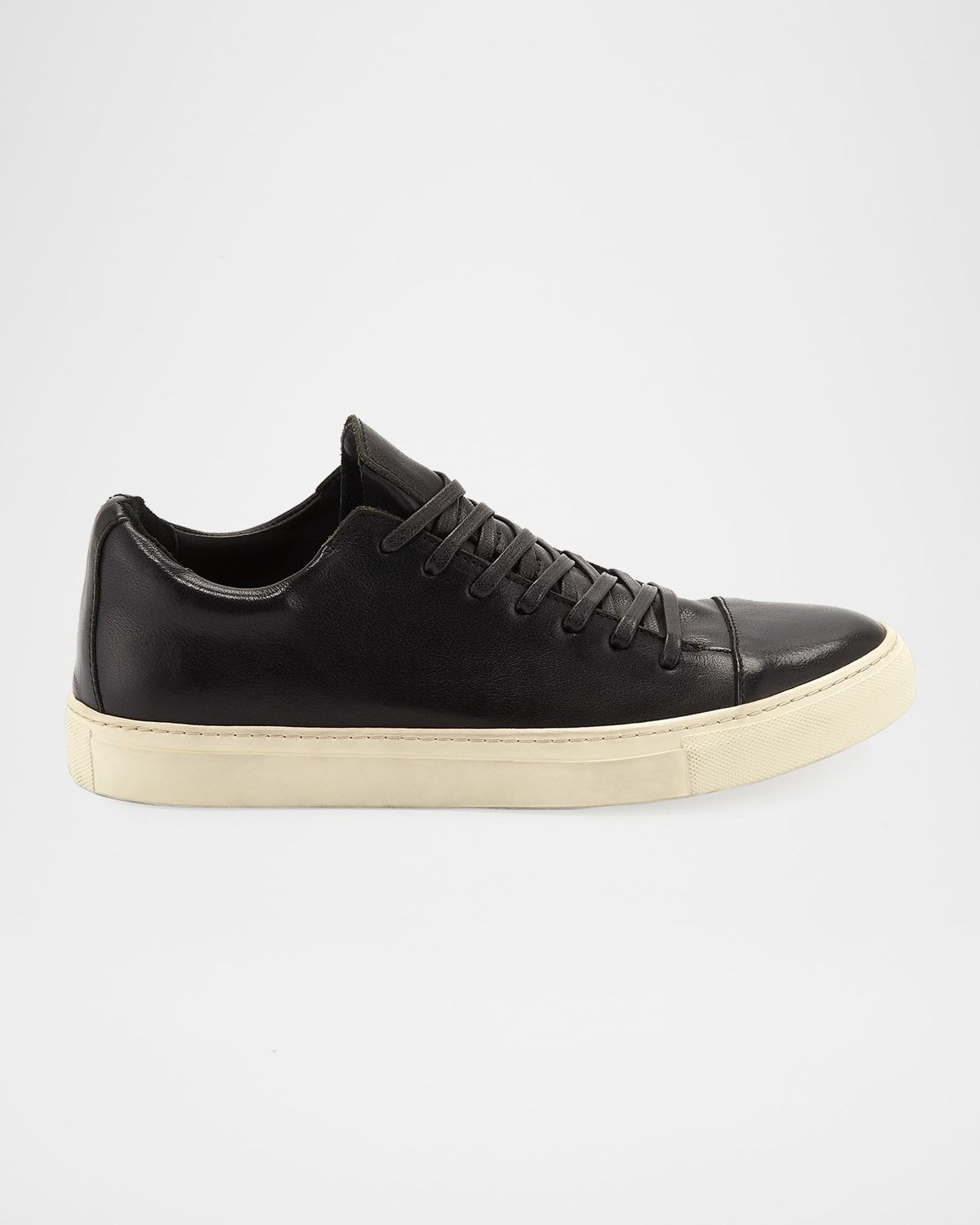Men & apos;s Reed Leather Low-Top Sneakers, Black