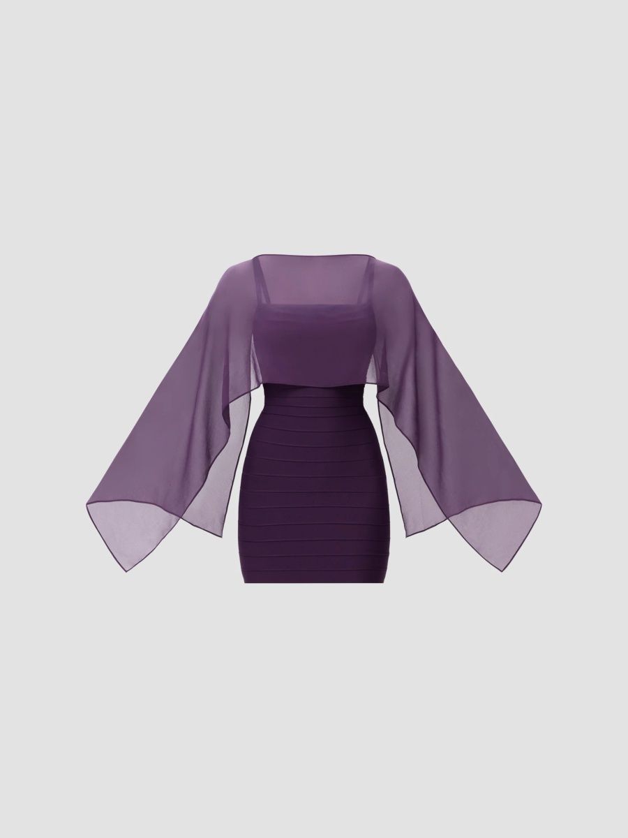 Women's Bellamy Scarf Mini Dress - Elderberry - Size Large