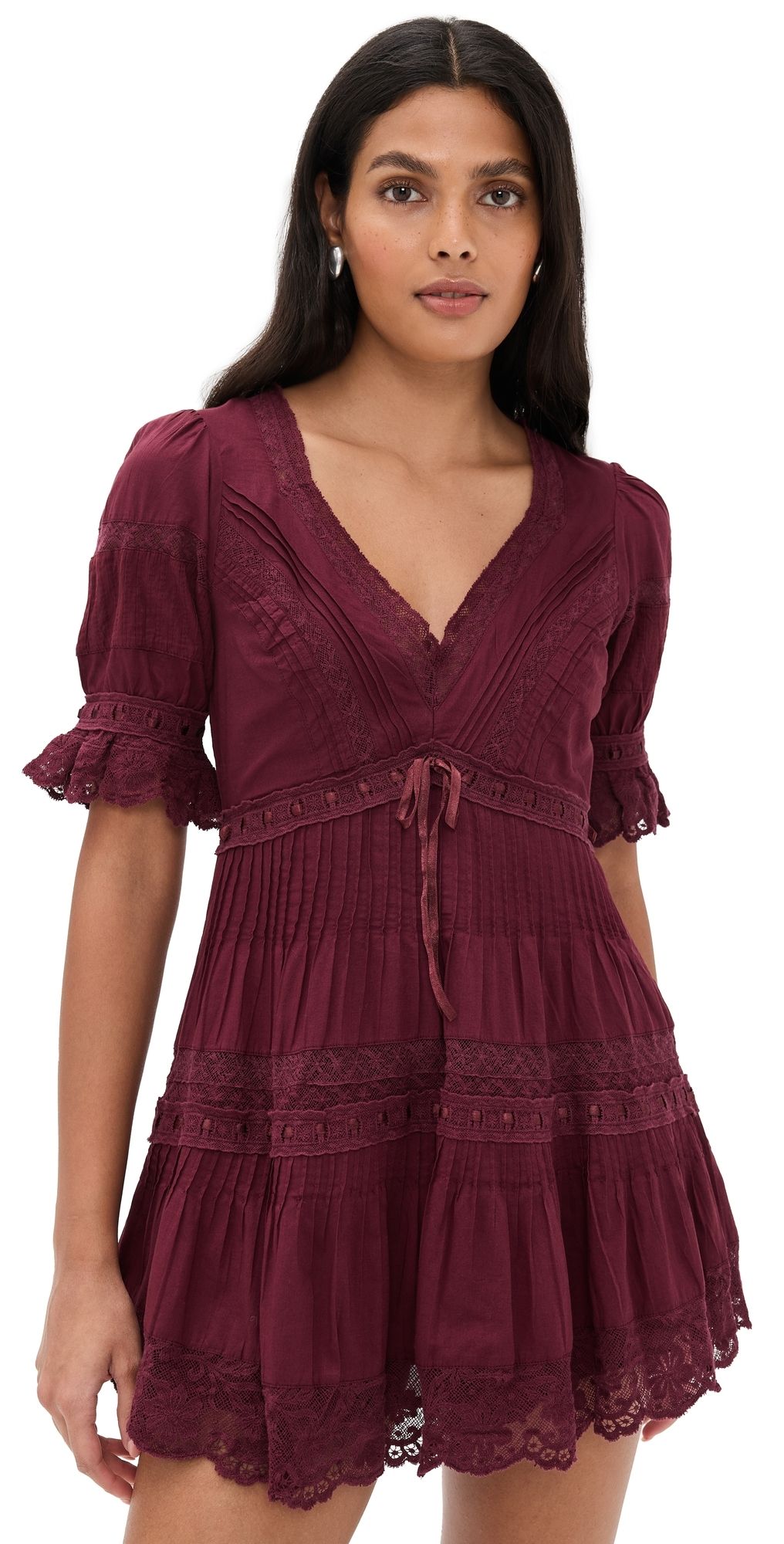 LoveShackFancy Lilias Dress Spiced Berry 0