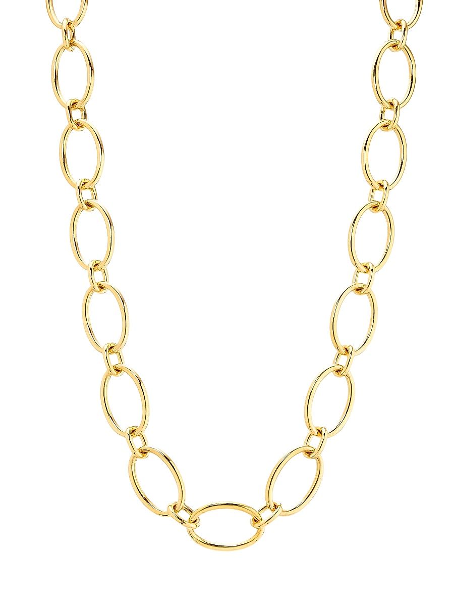 Women's 18K Yellow Gold Convertible Oval-Link Chain Necklace - Yellow Gold