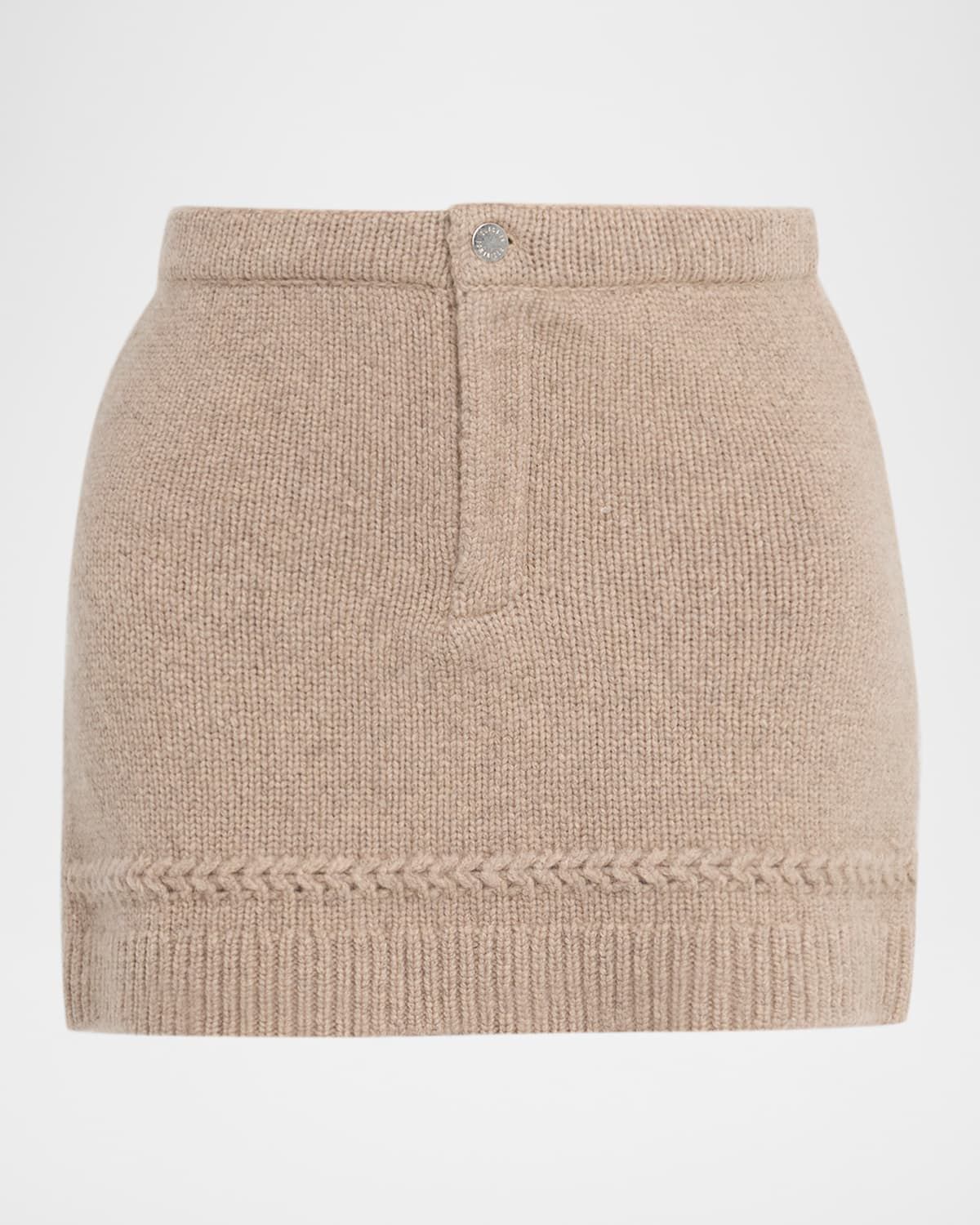 Jean Cashmere-Wool Mini Skirt
