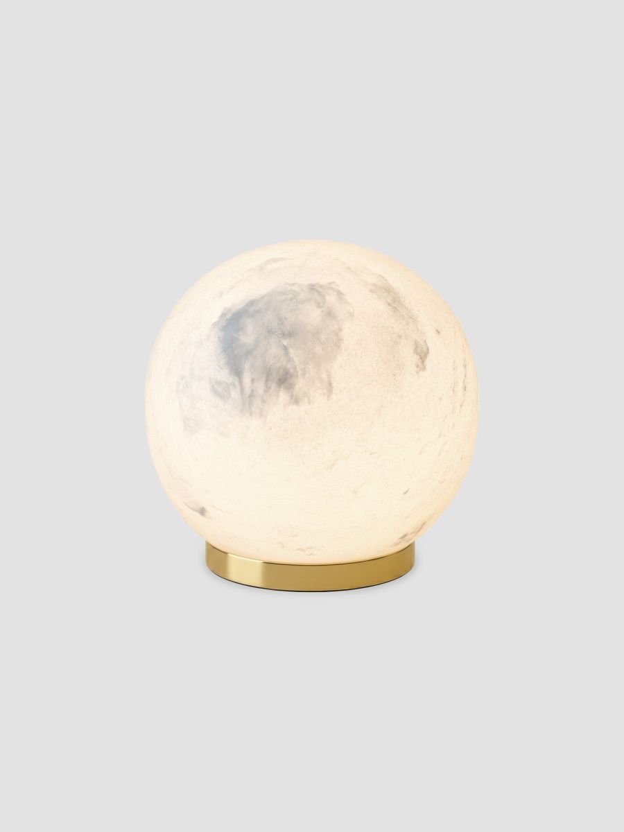 Lucas McKearn Luna Rechargable Stone Table Lamp - Gold