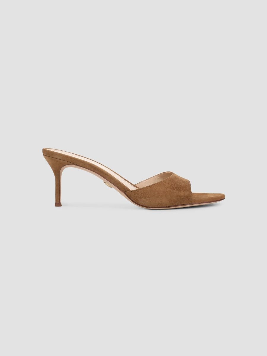 Veronica Beard Women's Tia 65MM Suede Sandals - Chestnut - Size 8.5