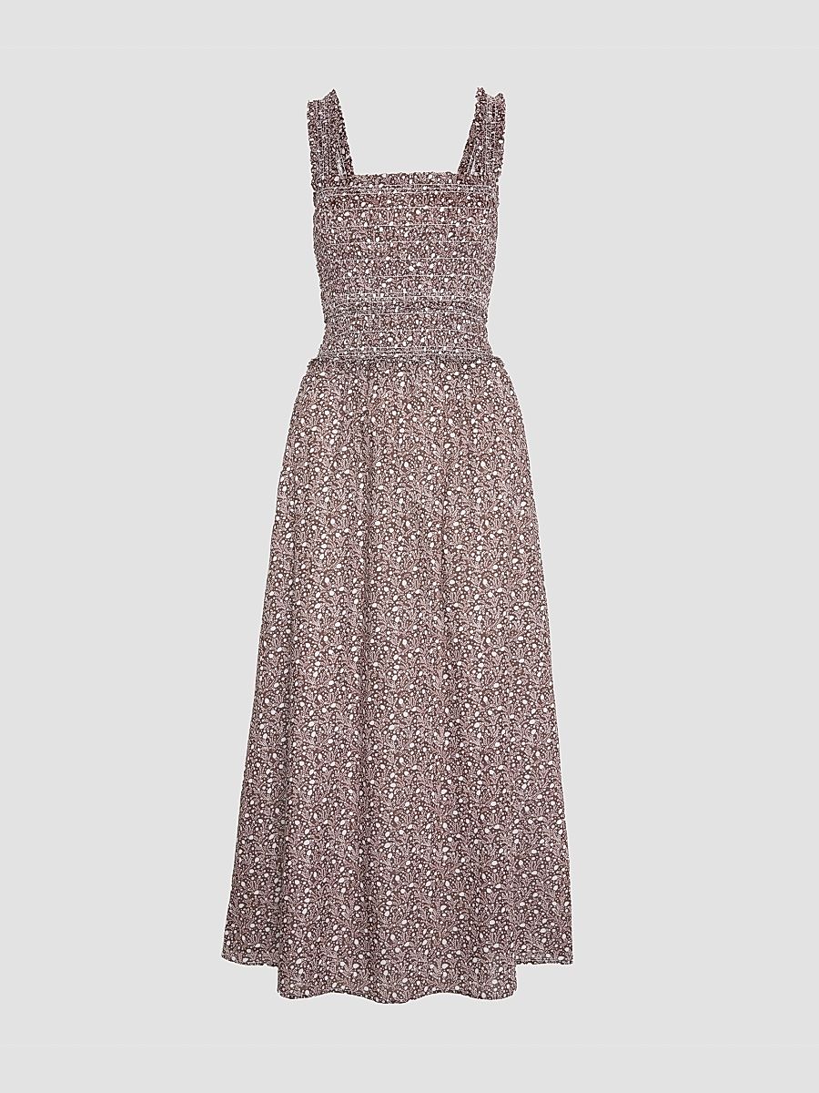 Women's The Azalea Maxi Nap Dress - Ditsy Thistle Brown - Size XXXS