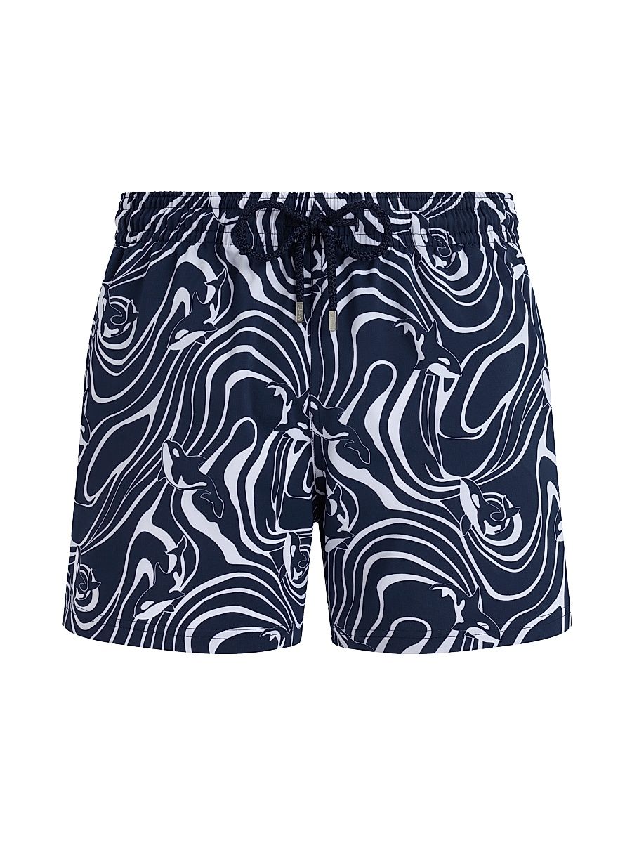 Men's Orcas Waves Stretch Swim Shorts - Bleu Marine - Size XXL
