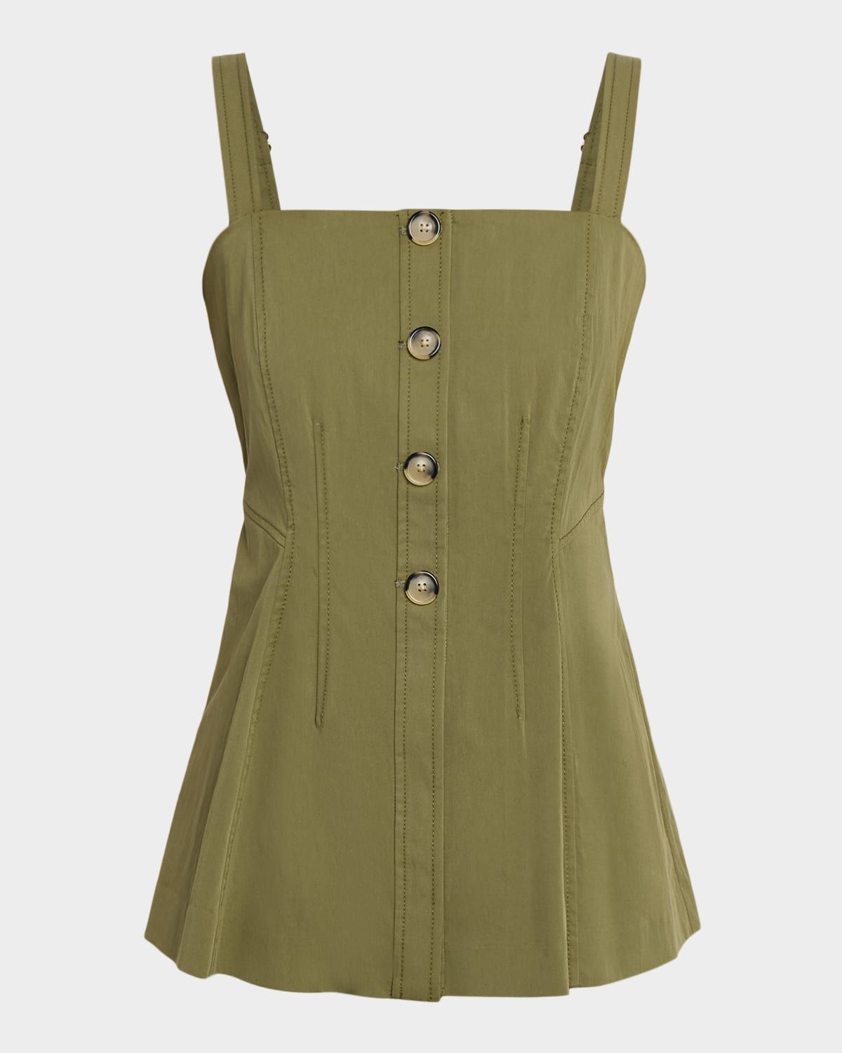 Kariselle Sleeveless Square-Neck Top