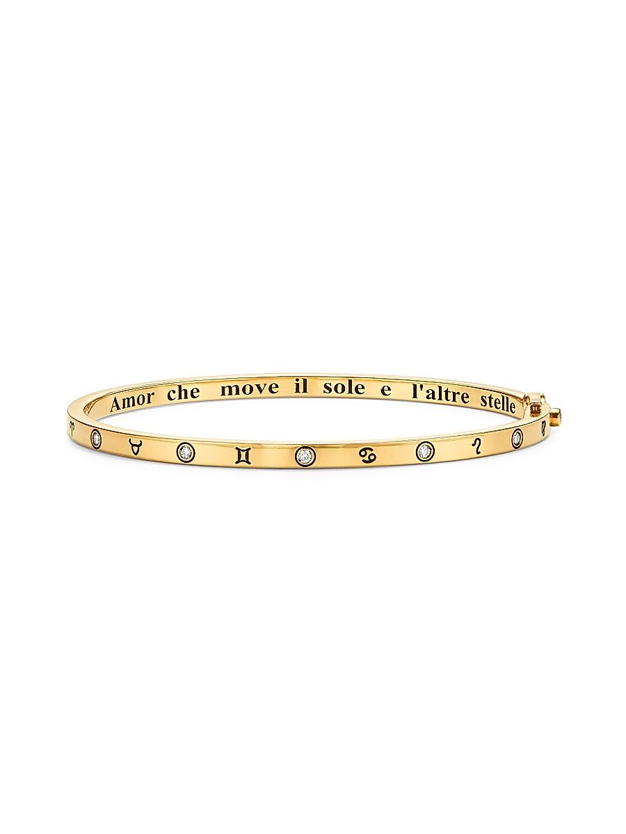Women's Astrid 18K Yellow Gold & Diamond Bangle - Yellow Gold