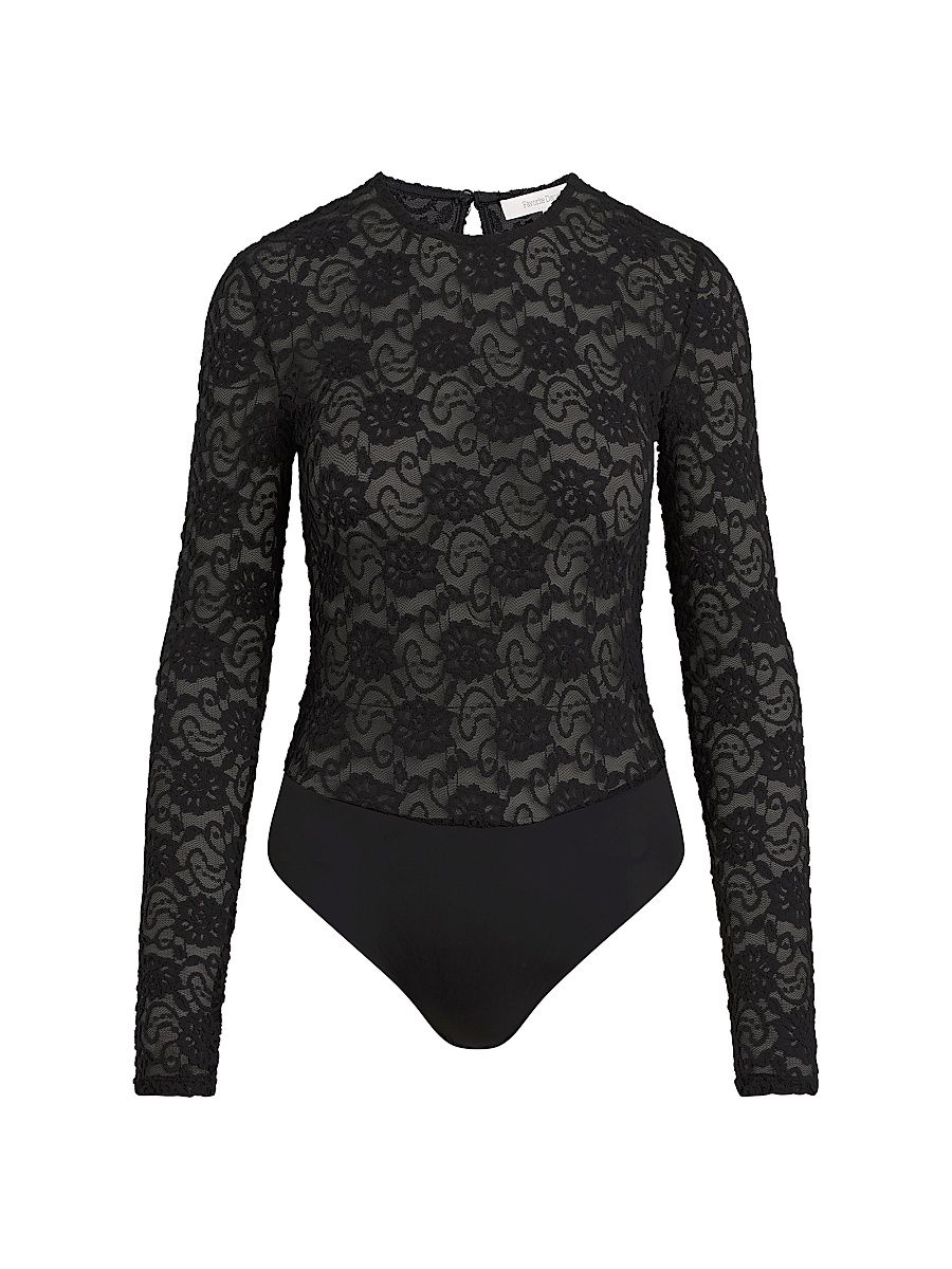 Women's The Heart of a Woman Lace Bodysuit - Black - Size XL