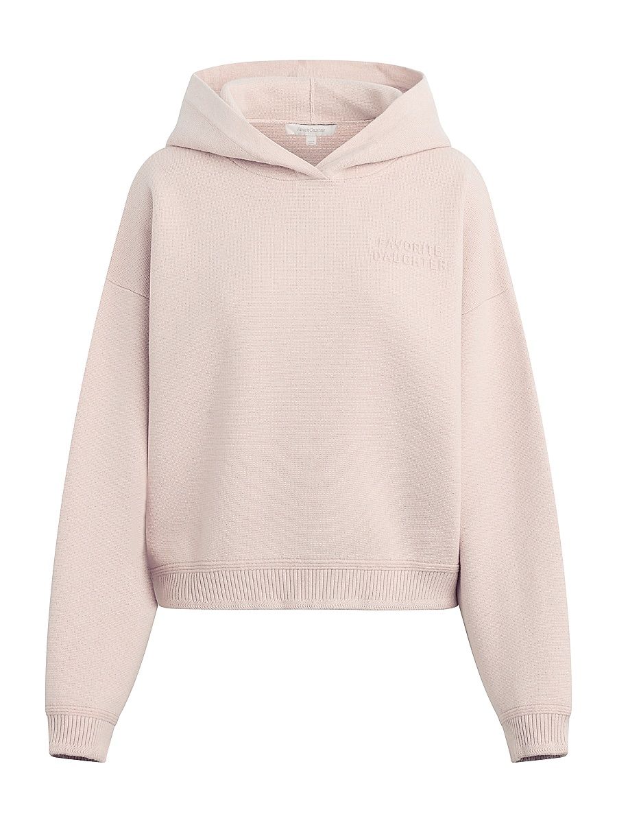 Women's The Fatigue Sisters Cropped Hoodie - Blush Pink - Size XS
