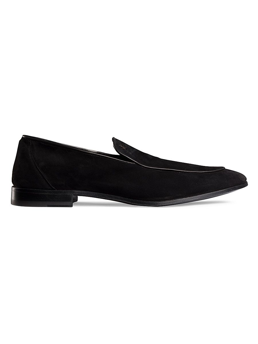 Men's Calfskin Leather Loafers - Black - Size 11