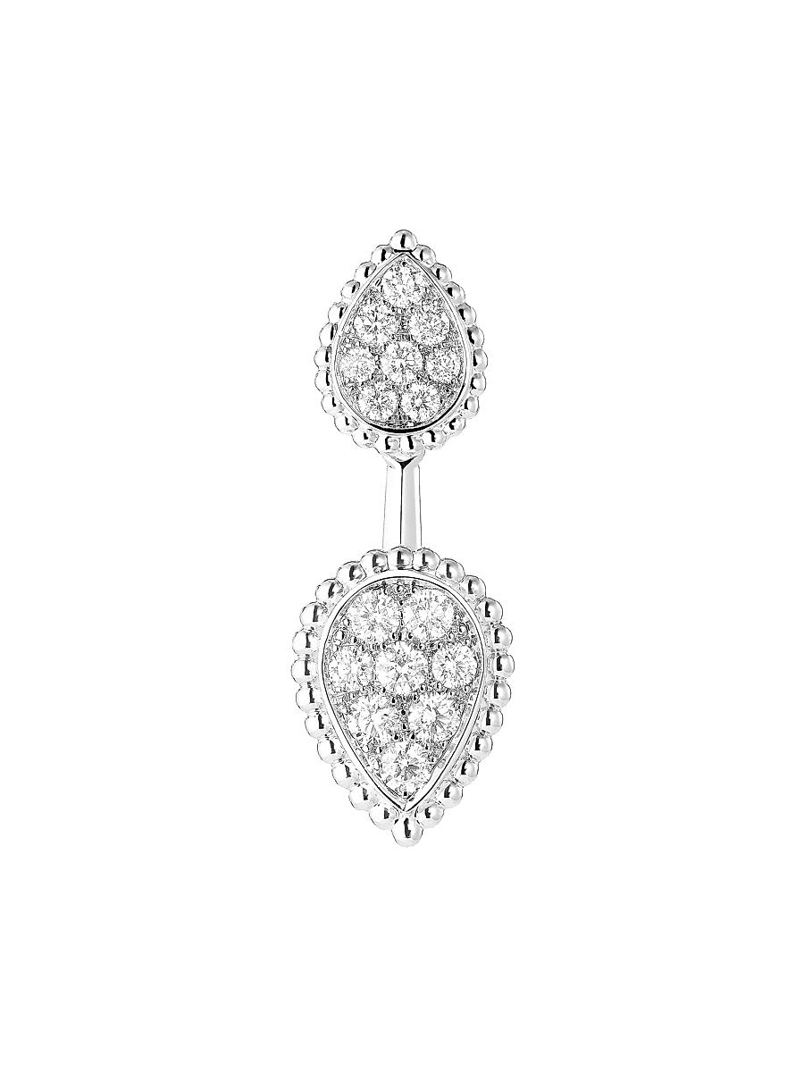 Women's Serpent Bohème 18K White Gold & 0.49 TCW Diamond Single Stud Earring - White Gold