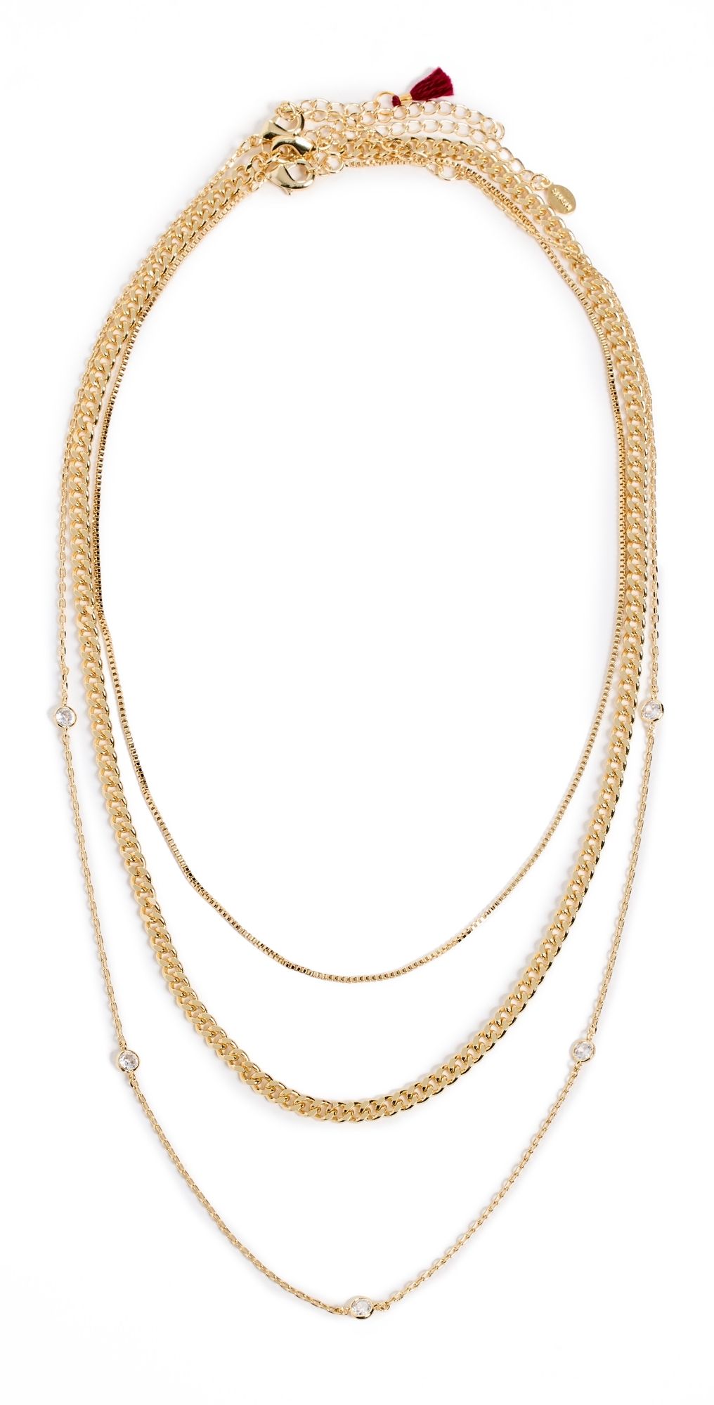 SHASHI Emily Layered Necklaces Gold One Size