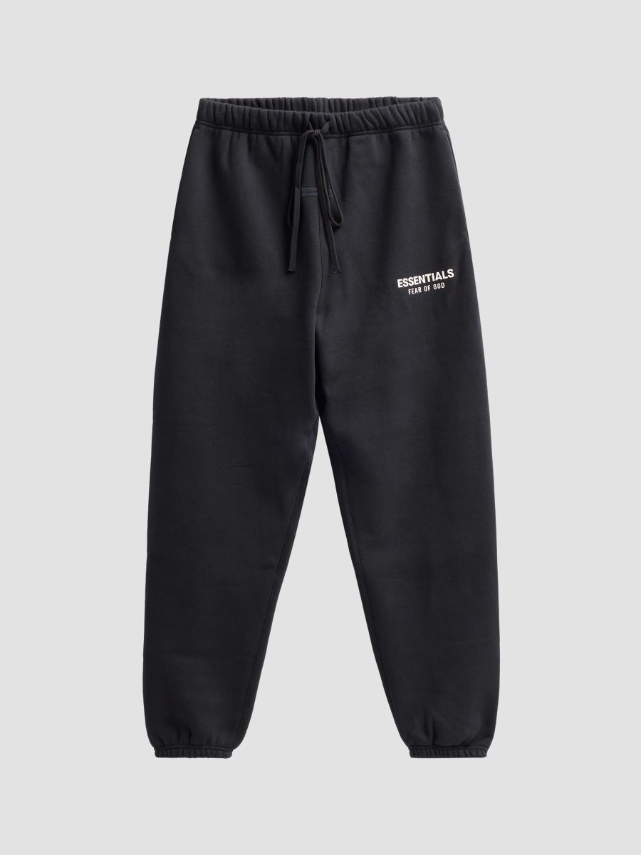 Fear of God Essentials Men's Logo Cotton-Blend Sweatpants - Black - Size XXL