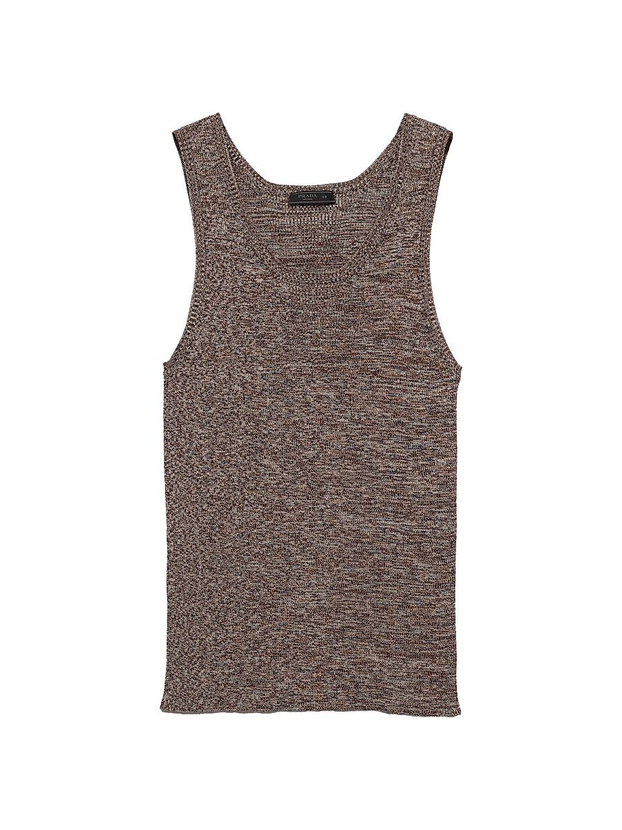 Men's Cotton Knit Tank Top - Multicolored - Size 44