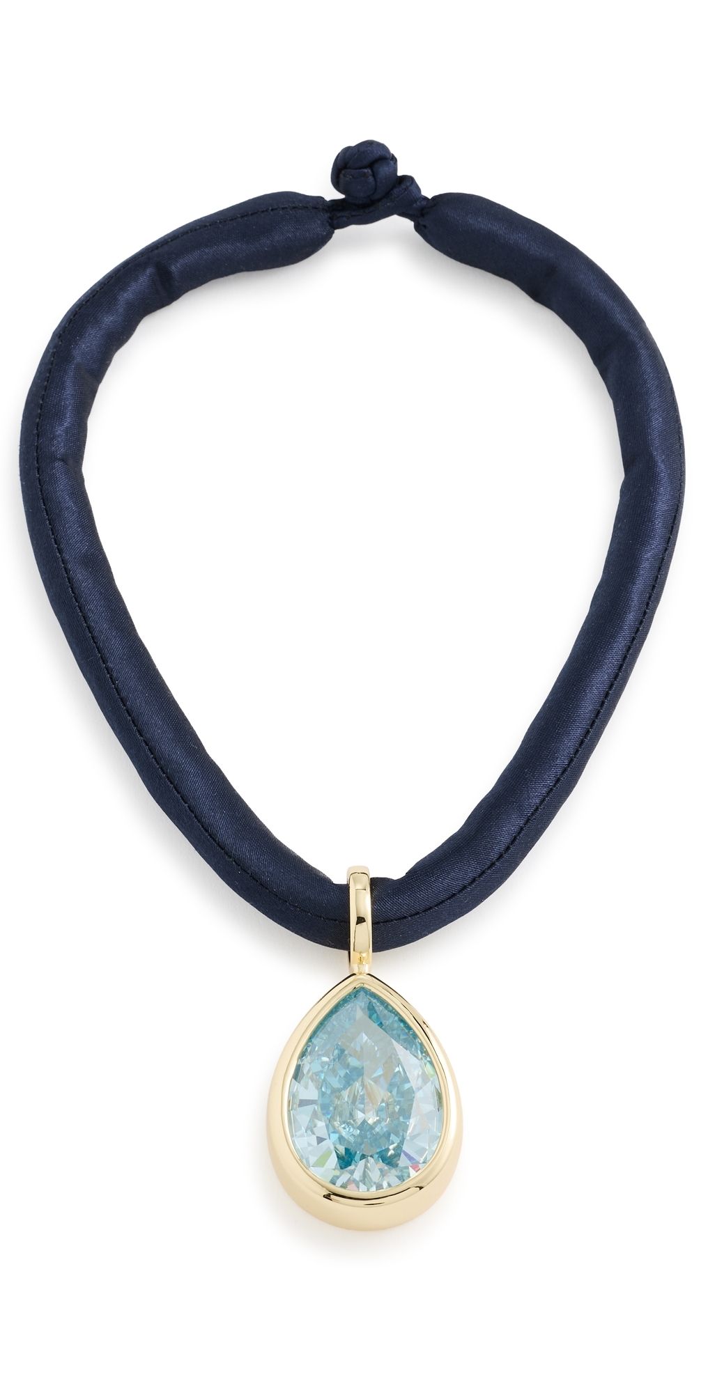 MAYAMAR Statement Teardrop Cord Necklace Turquoise One Size