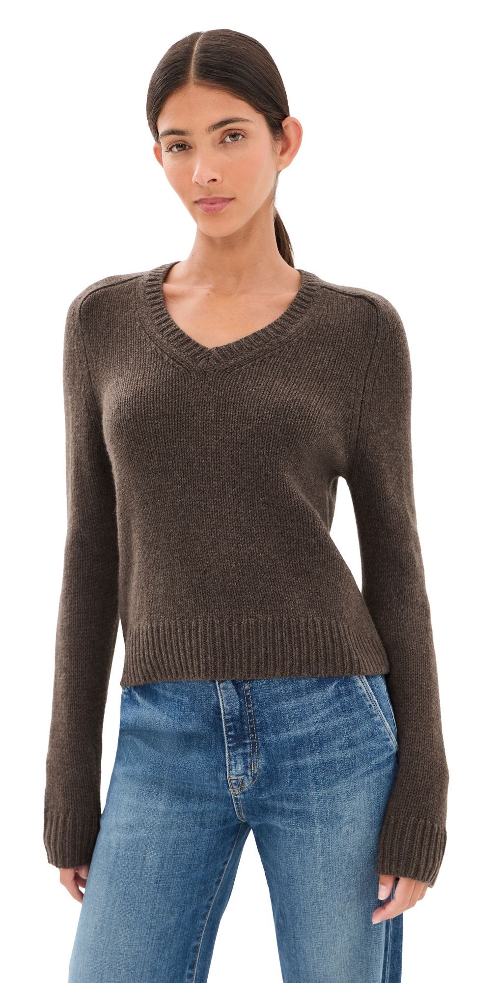 Nili Lotan Vicki Sweater Walnut Heather XS