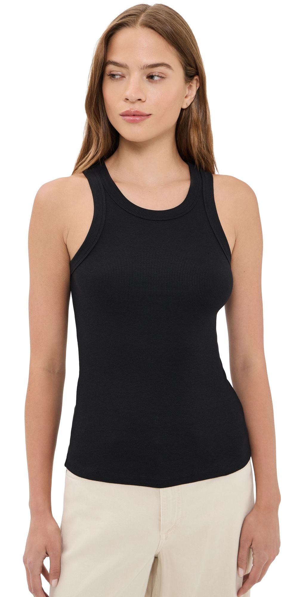 AYR The Flex Ribbed Tank Top Black XS