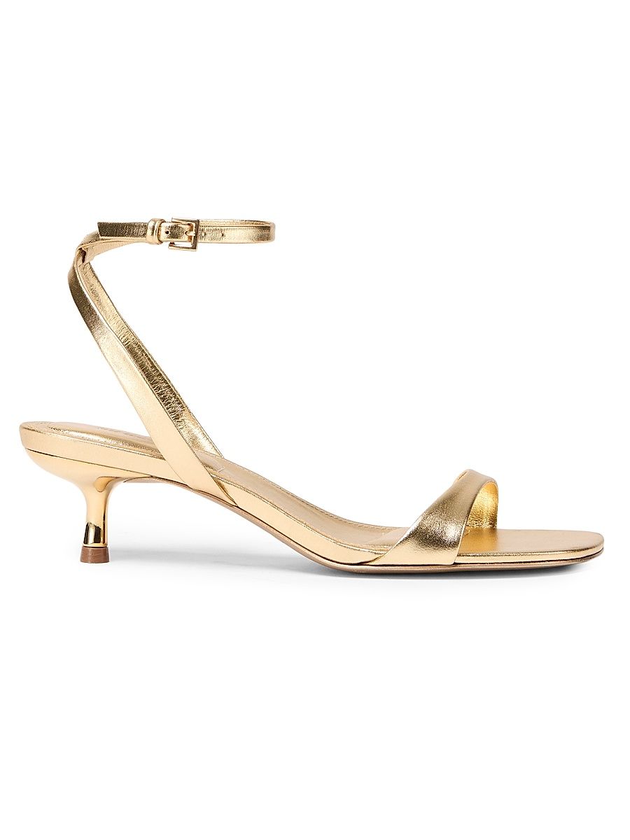 Women's Hannah 35MM Strappy Leather Sandals - Golden Haze - Size 5