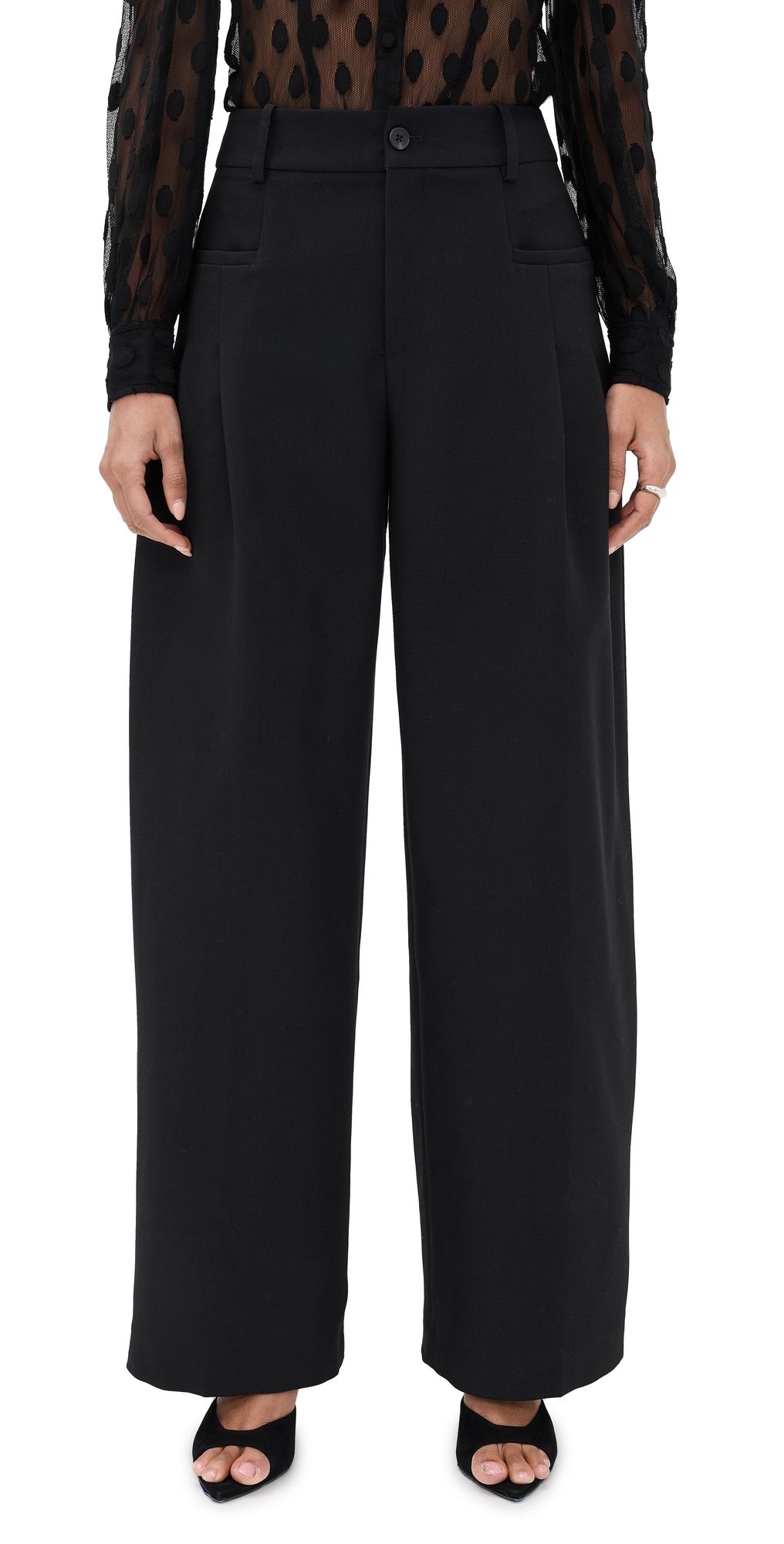 ALIGNE Genevieve Pleat Trousers Black 6