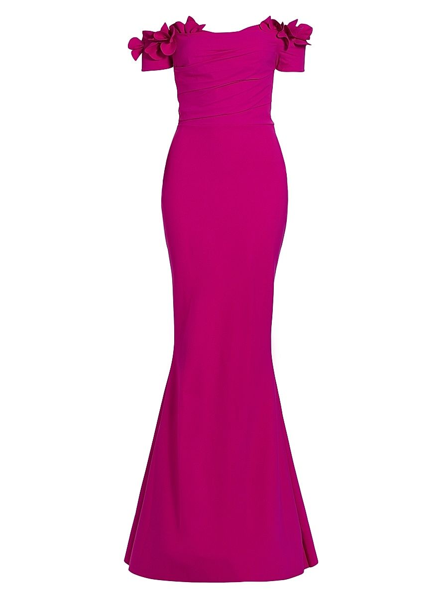 Women's Yiana Floral Appliqué Gown - Ciclamino - Size 18