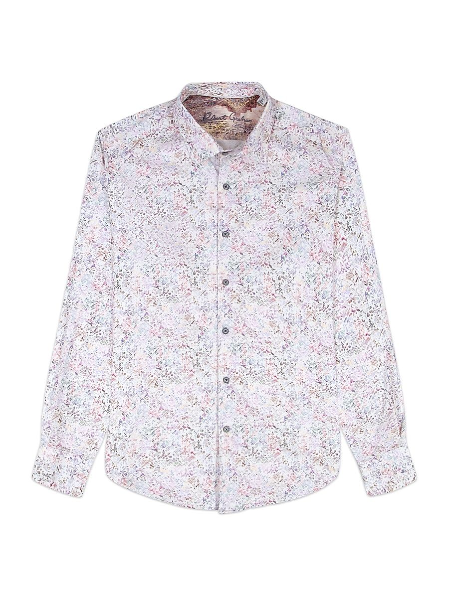 Men's Liverpool Printed Stretch-Cotton Shirt - Size XL