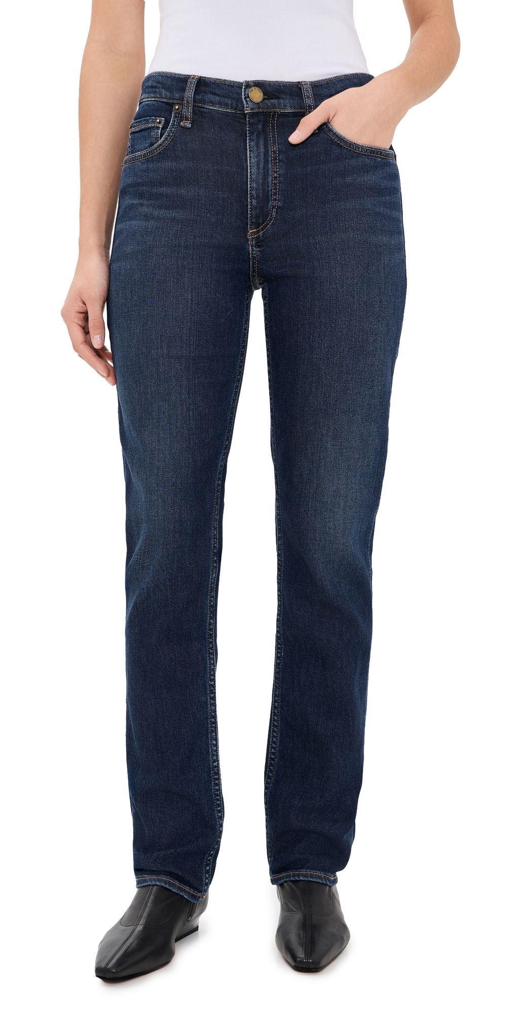 rag & bone Wren Mid Rise Full Slim Jeans Luna 27