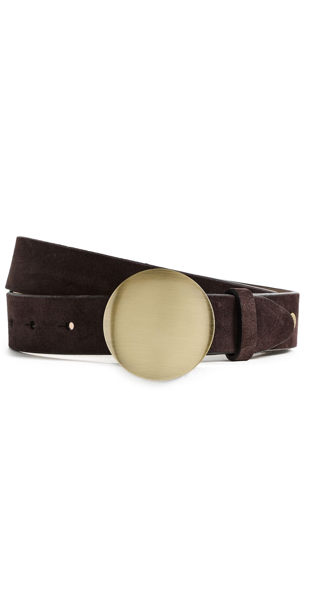 rag & bone Dara Belt Dark Chocolate Suede M