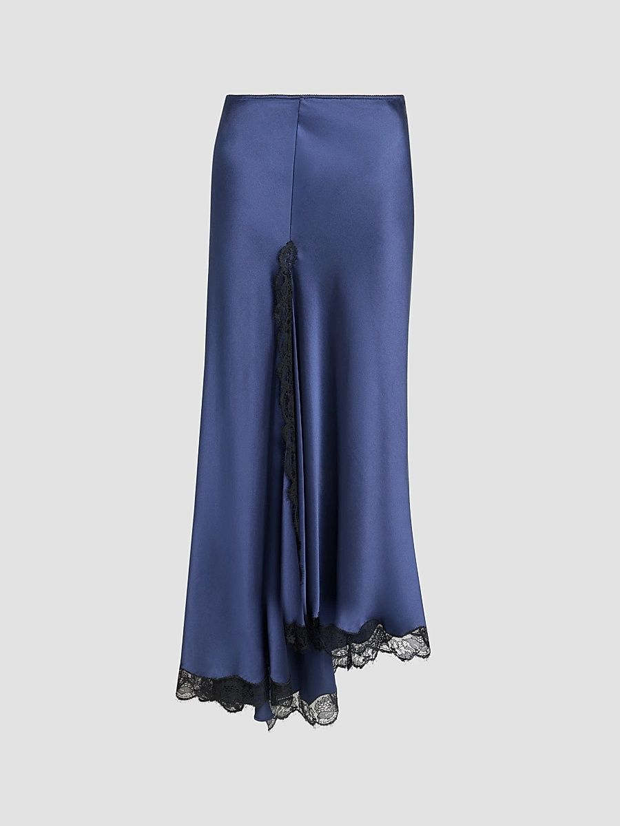 Isabel Marant Women's Alexandra Silk Slip Maxi Skirt - Midnight - Size 4