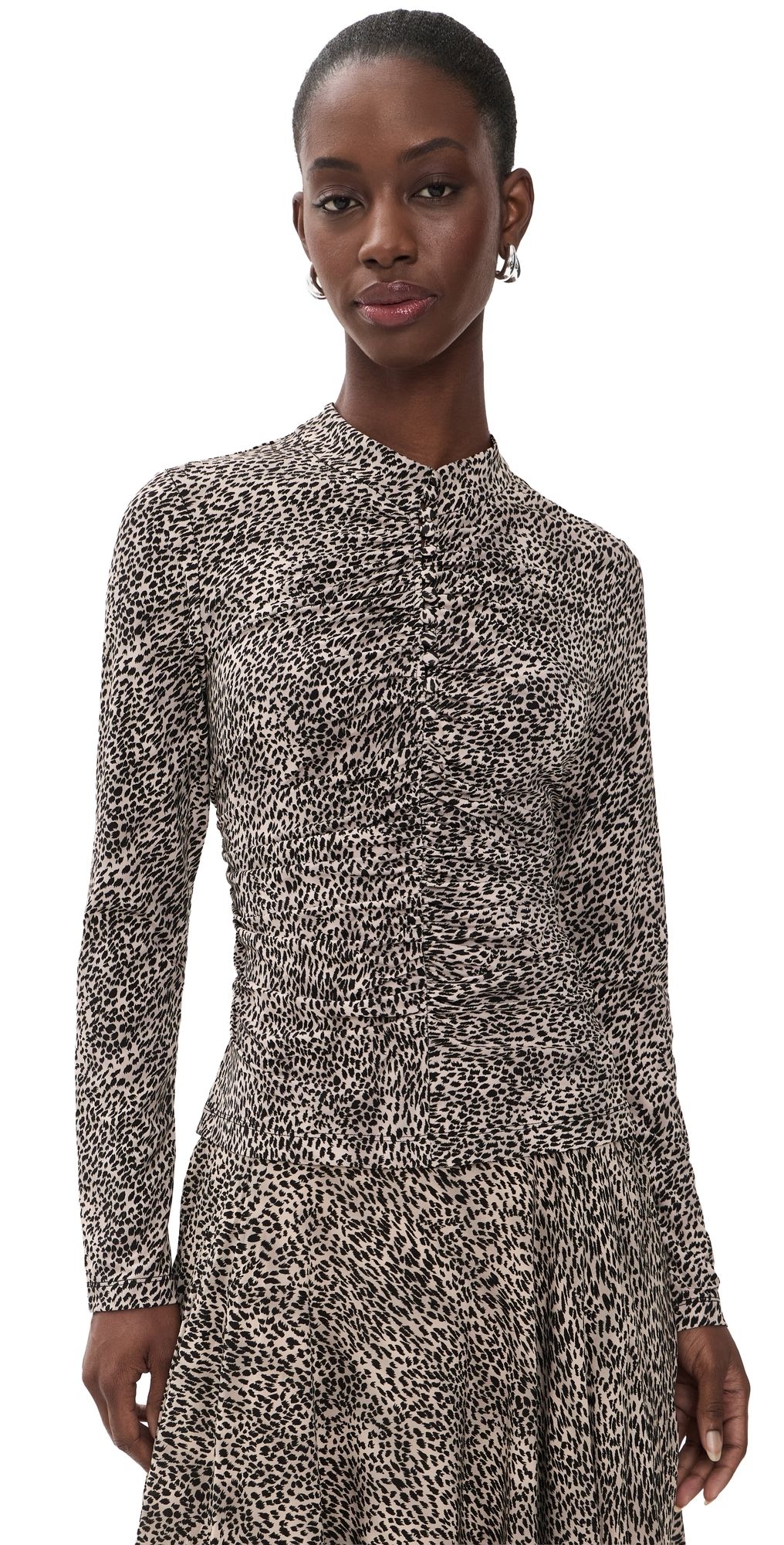 Sea Charlize Print Top Cream XL