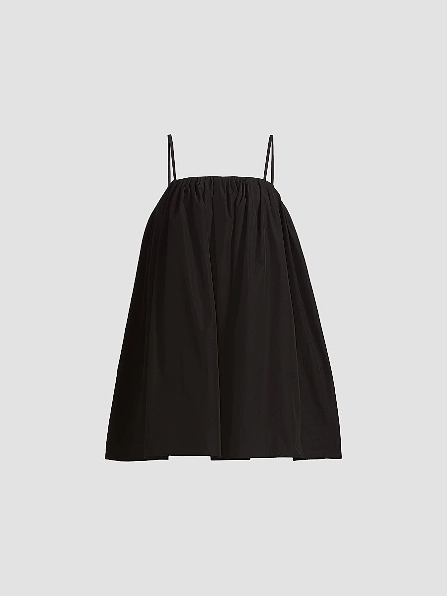 Derek Lam 10 Crosby Women's Dominic Cotton Poplin Trapeze Minidress - Black - Size 12