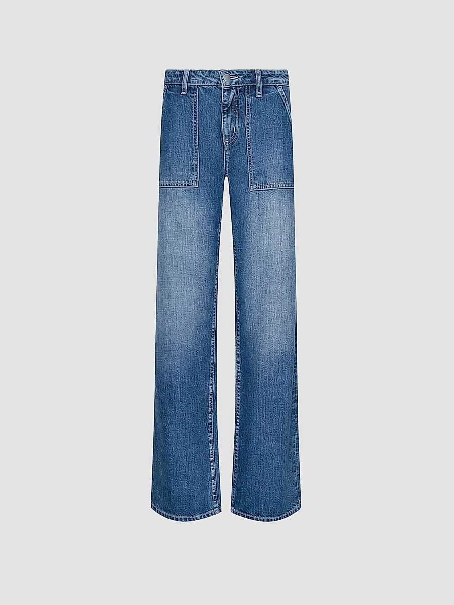 Women's Christel High-Rise Wide-Leg Jeans - Atlantis - Size 23