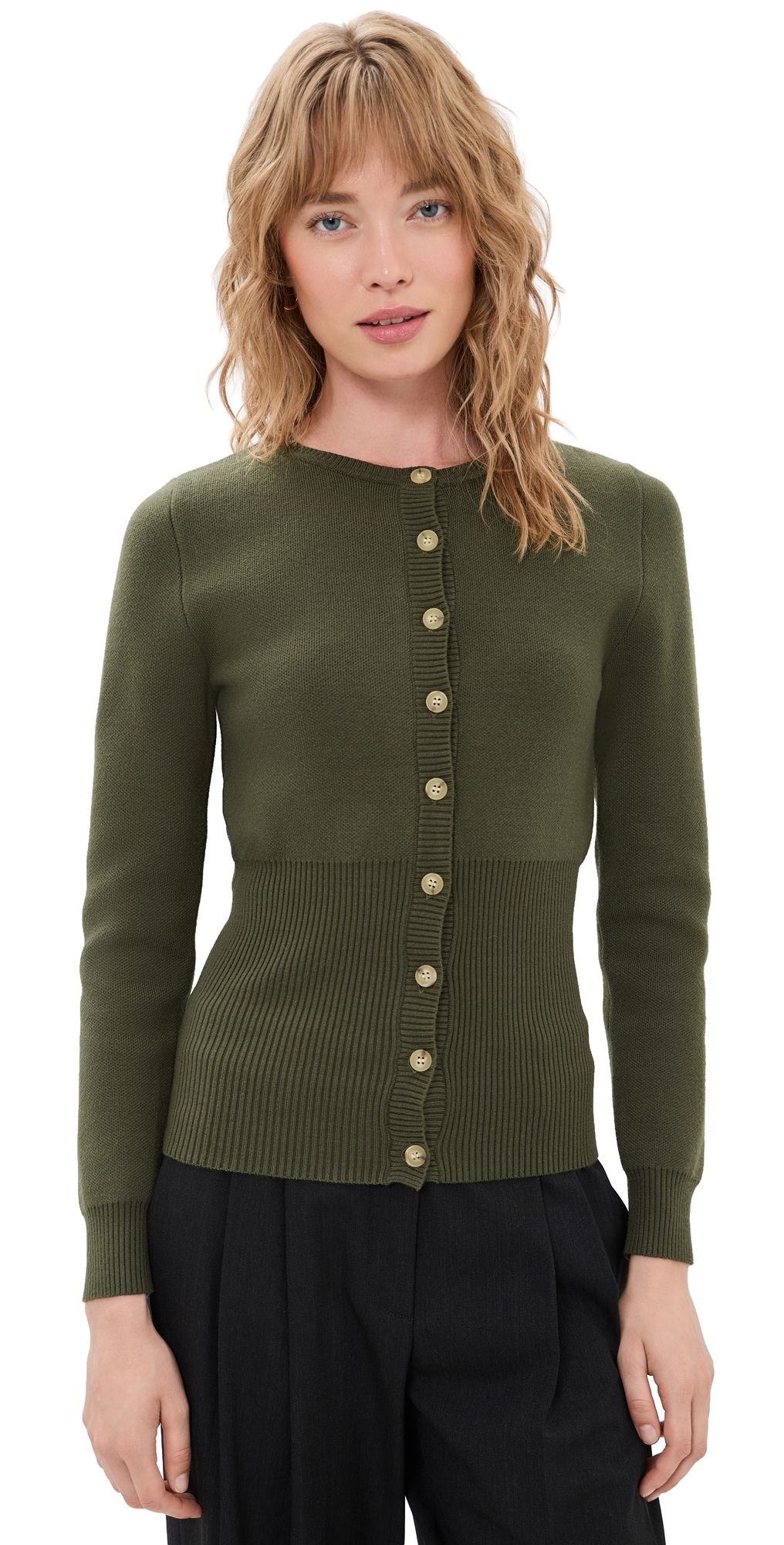 NIA Sophia Cardigan Olive XS