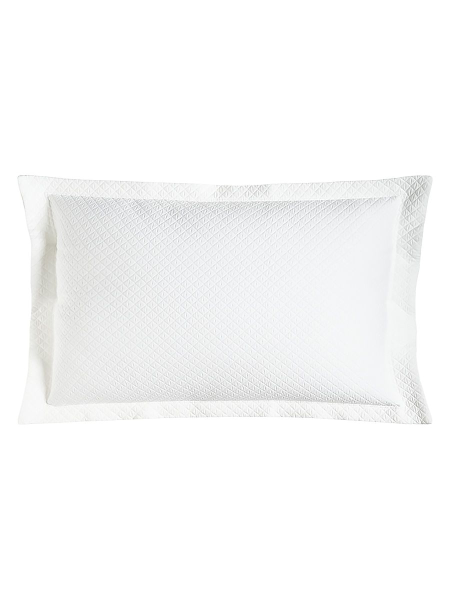 Diamante Cotton King Sham - White - Size King