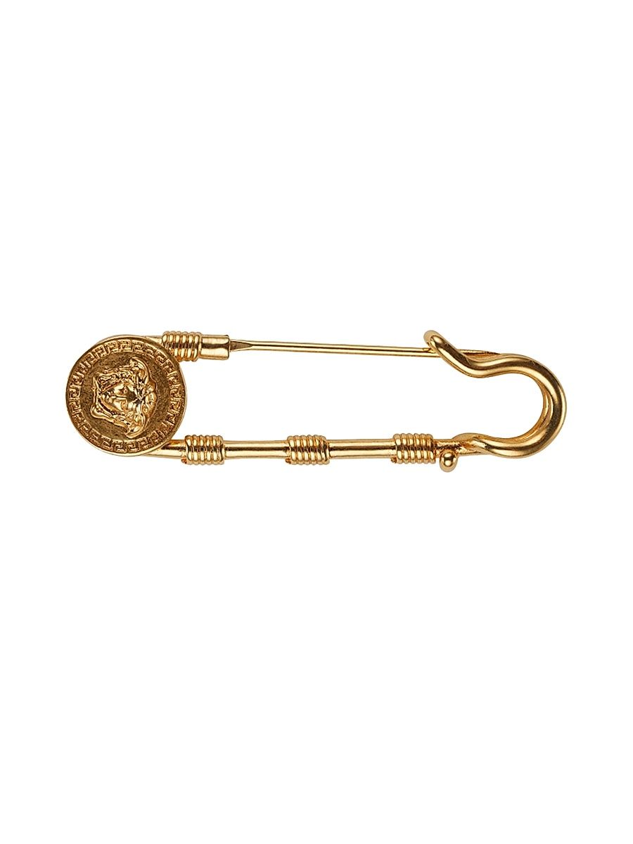 Women's Goldtone Medusa Safety Pin Brooch - Versace Gold