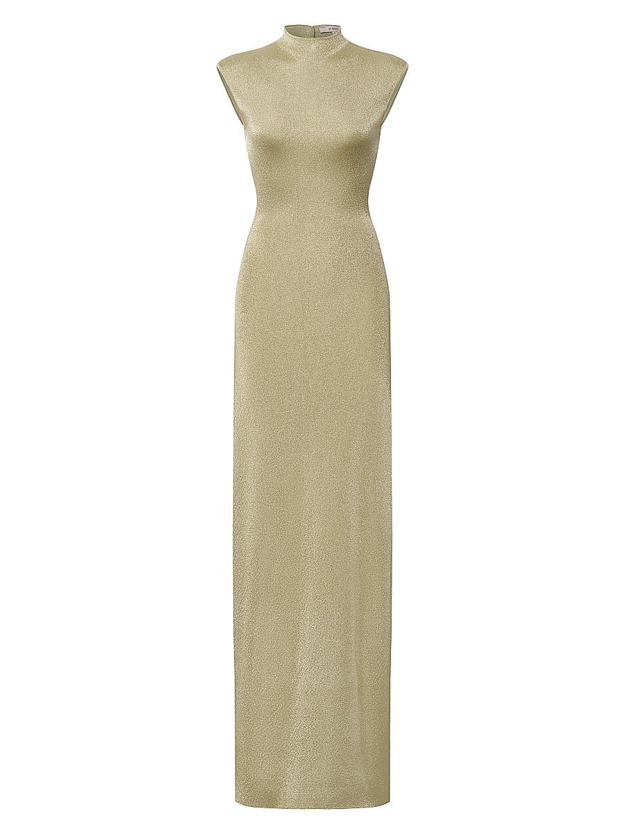 Women's Clare Metallic Knit Maxi Dress - Whipped Pistachio - Size XL